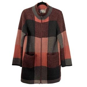 Anthropologie Plaid Jacket in Red and Black
